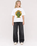 Mockup Boxy Heavyweight Tee White female full-body 08