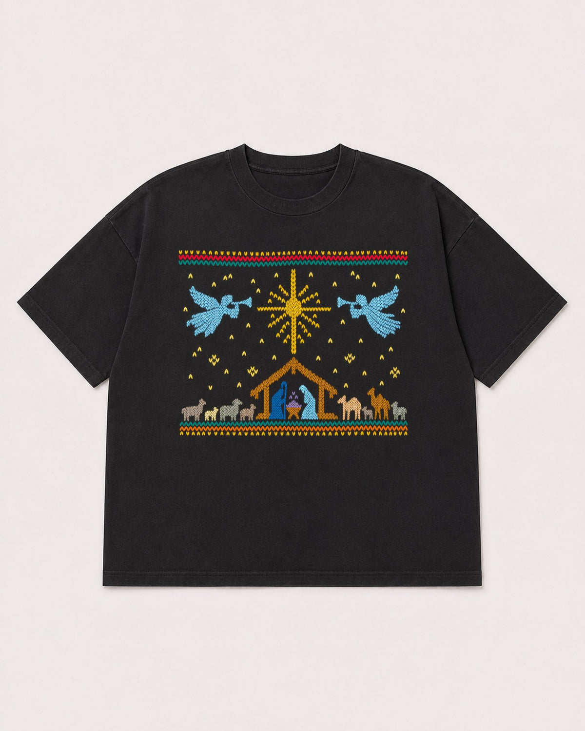 Mockup Boxy Heavyweight Tee Black product