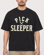 Mockup Boxy Heavyweight Tee Black male close-up 32