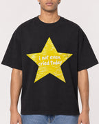 Mockup Boxy Heavyweight Tee Black male close-up 10