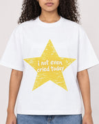 Mockup Boxy Heavyweight Tee White female close-up 10
