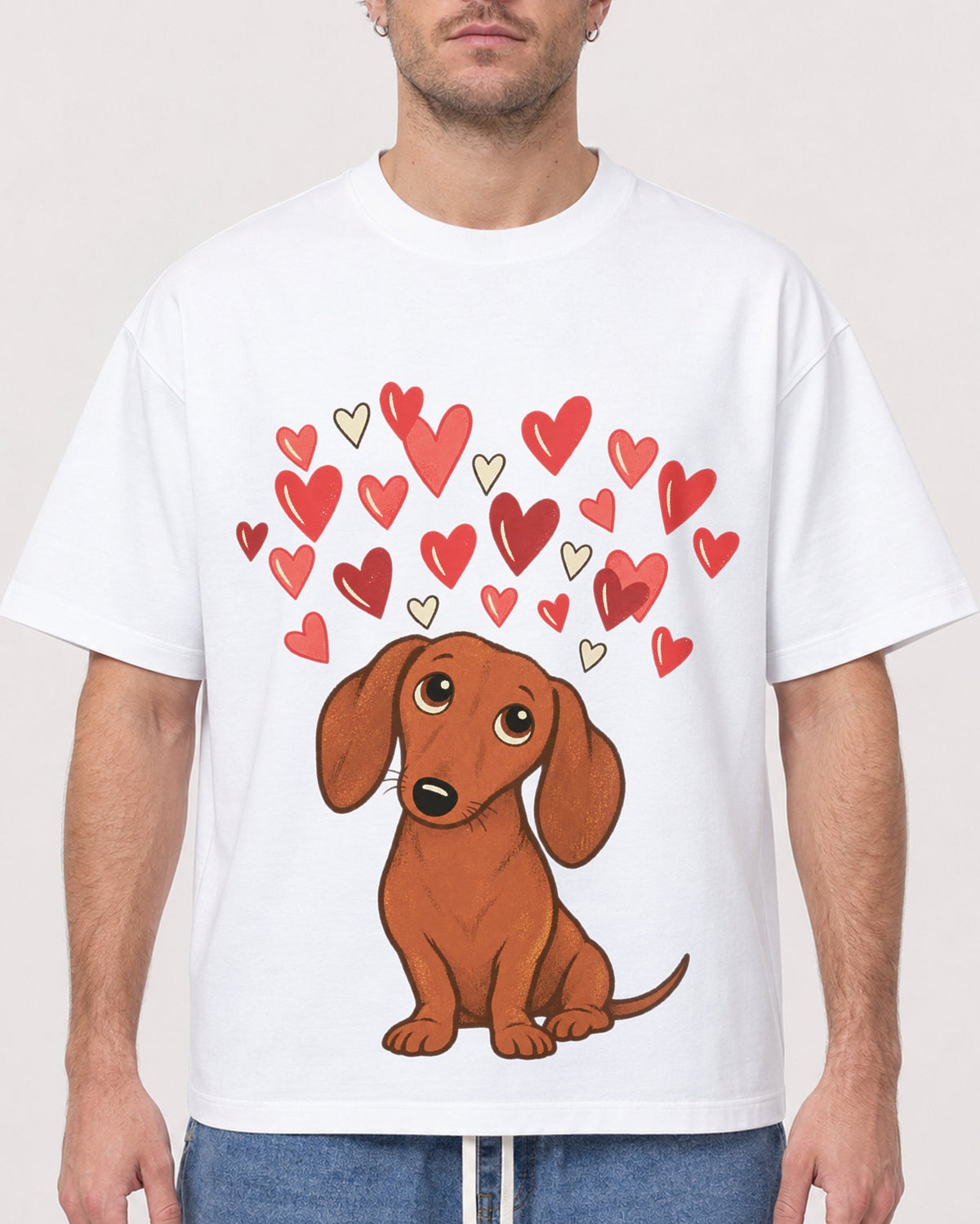 Mockup Boxy Heavyweight Tee White male close-up 08