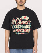 Mockup Boxy Heavyweight Tee Black male close-up 02