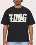 Mockup Boxy Heavyweight Tee Black male close-up 05