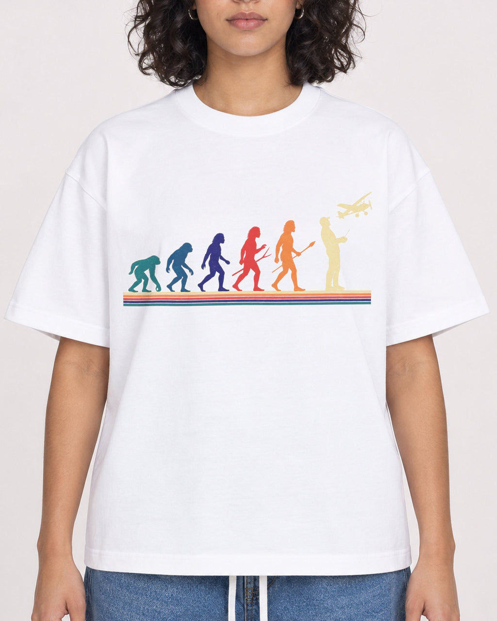 Mockup Boxy Heavyweight Tee White female close-up 26