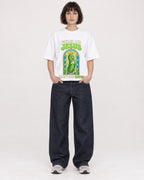 Mockup Boxy Heavyweight Tee White female full-body 39