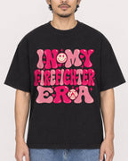 Mockup Boxy Heavyweight Tee Black male close-up 02