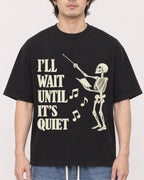 Mockup Boxy Heavyweight Tee Black male close-up 03