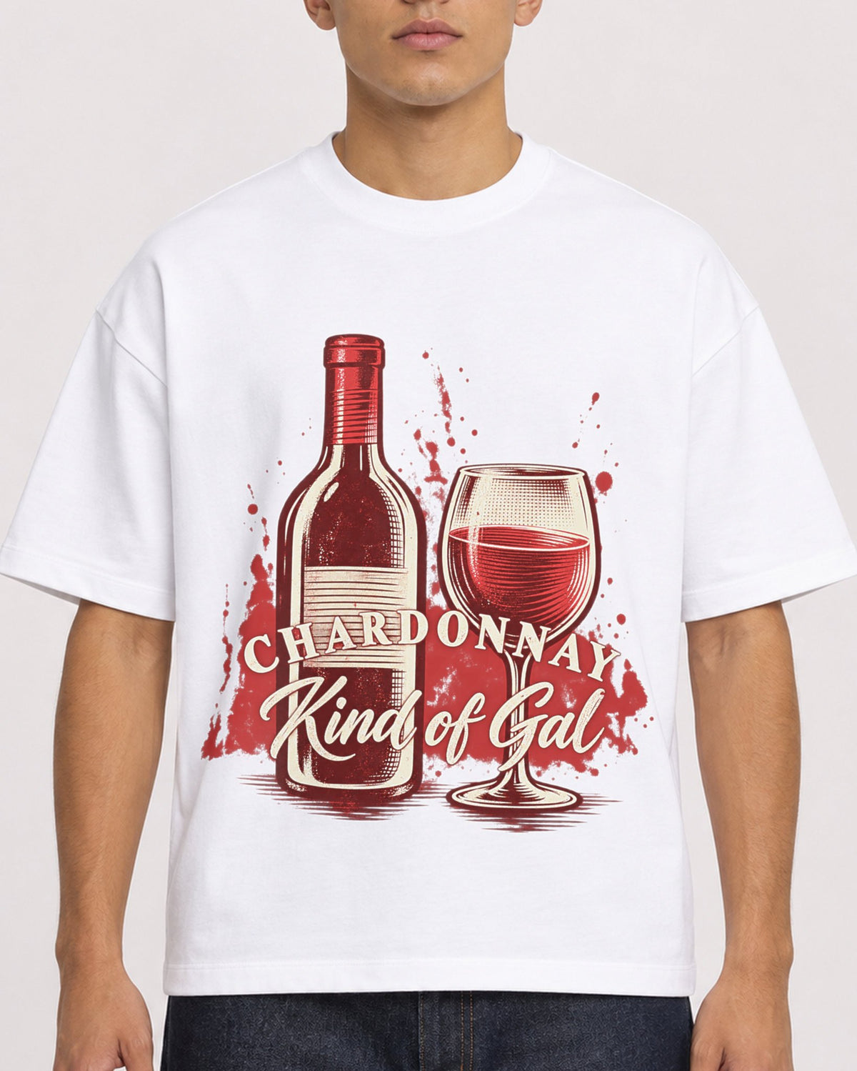 Mockup Boxy Heavyweight Tee White male close-up 16