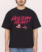 Mockup Boxy Heavyweight Tee Black male close-up 02