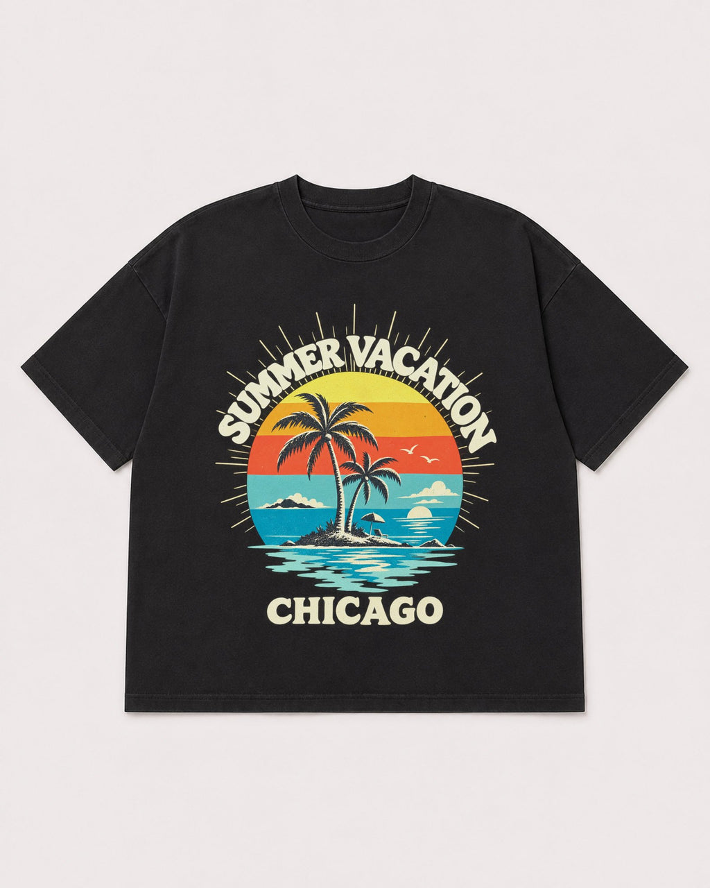Mockup Boxy Heavyweight Tee Black product