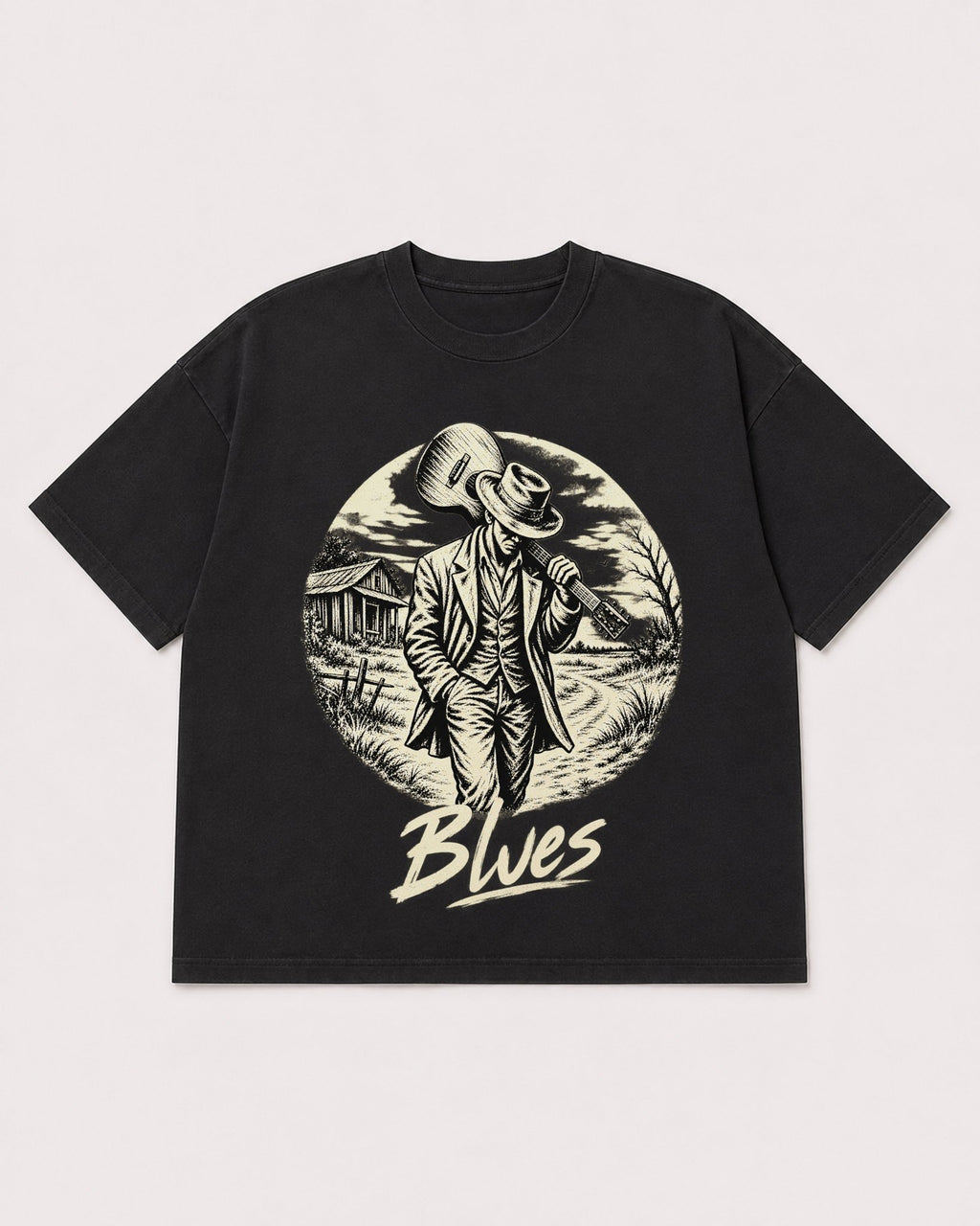 Mockup Boxy Heavyweight Tee Black product