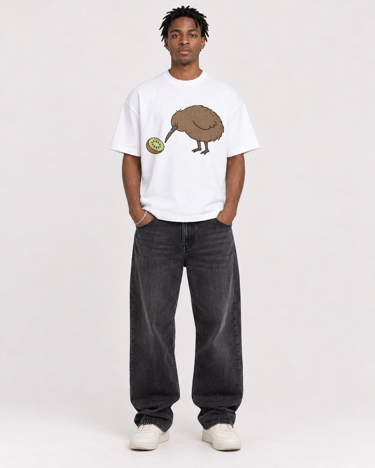 Mockup Boxy Heavyweight Tee White male full-body 05
