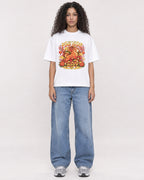 Mockup Boxy Heavyweight Tee White female full-body 10