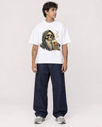 Mockup Boxy Heavyweight Tee White male full-body 06