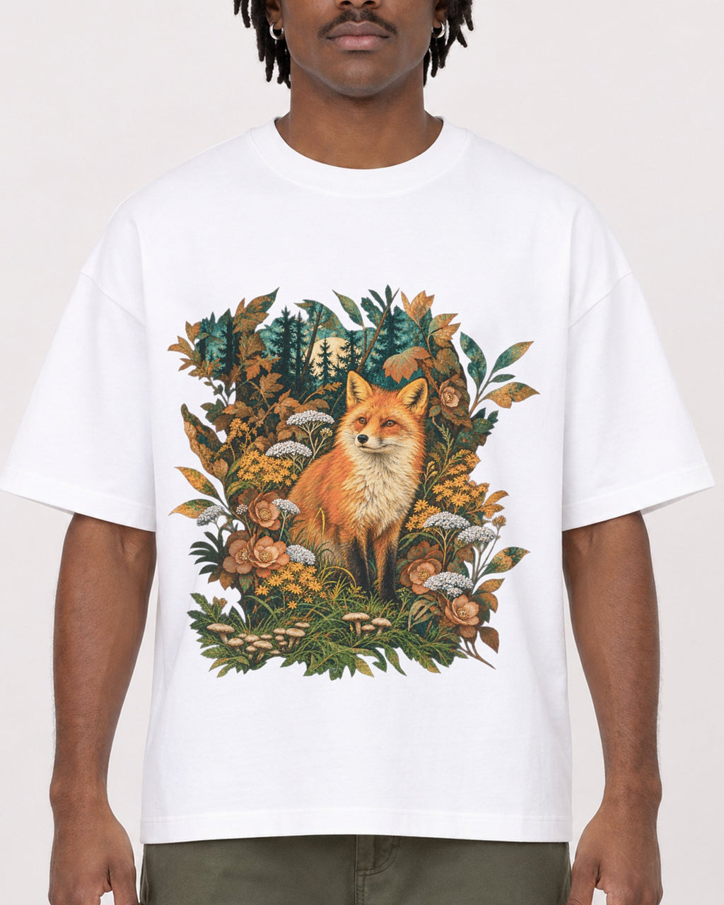 Mockup Boxy Heavyweight Tee White male close-up 04