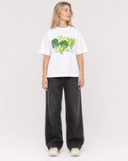 Mockup Boxy Heavyweight Tee White female full-body 08