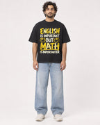Mockup Boxy Heavyweight Tee Black male full-body 17
