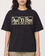 Mockup Boxy Heavyweight Tee Black female close-up 02