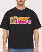 Mockup Boxy Heavyweight Tee Black male close-up 38