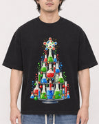 Mockup Boxy Heavyweight Tee Black male close-up 03