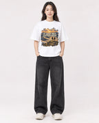 Mockup Boxy Heavyweight Tee White female full-body 03