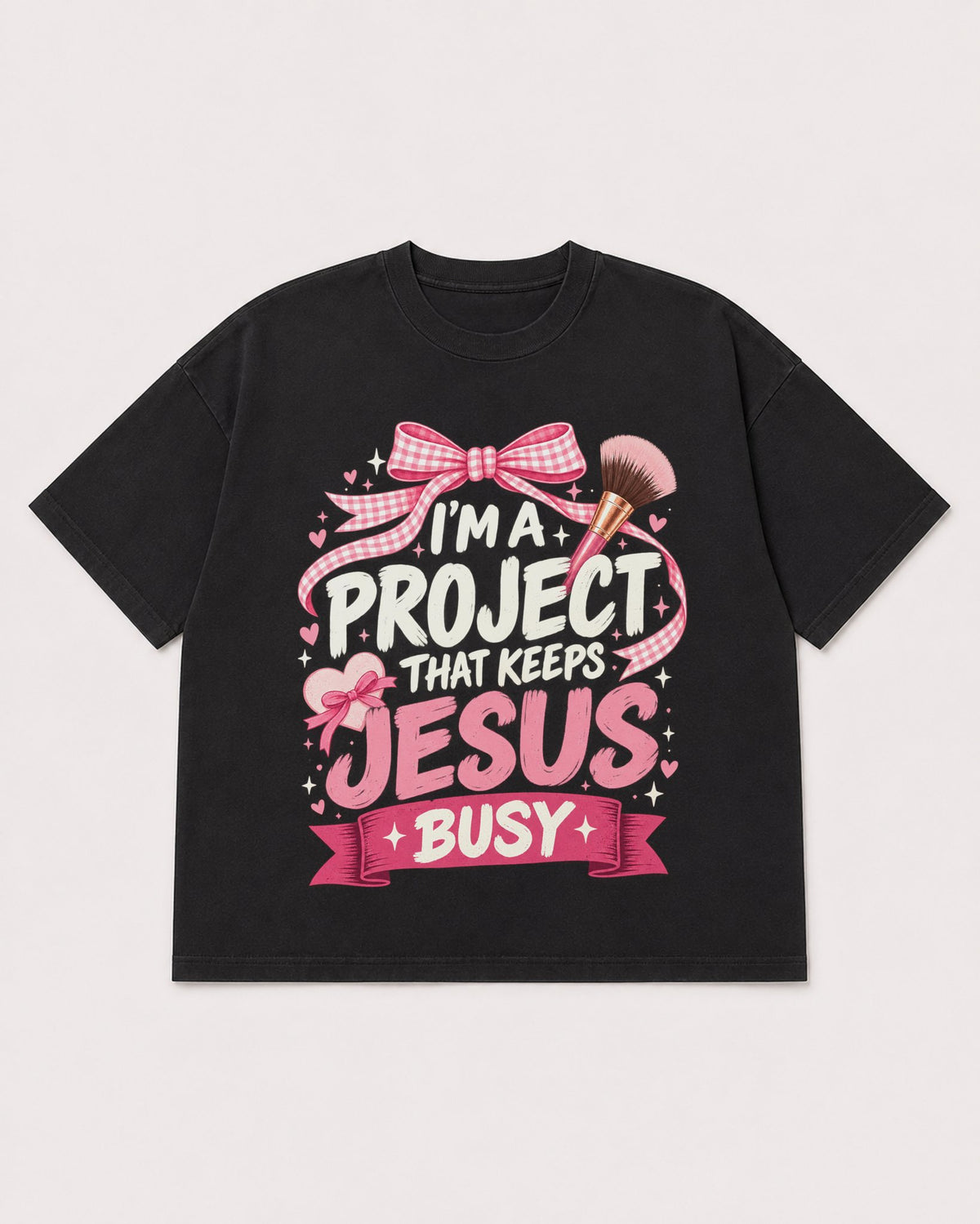 Mockup Boxy Heavyweight Tee Black product