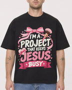 Mockup Boxy Heavyweight Tee Black male close-up 18