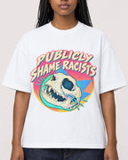 Mockup Boxy Heavyweight Tee White female close-up 04
