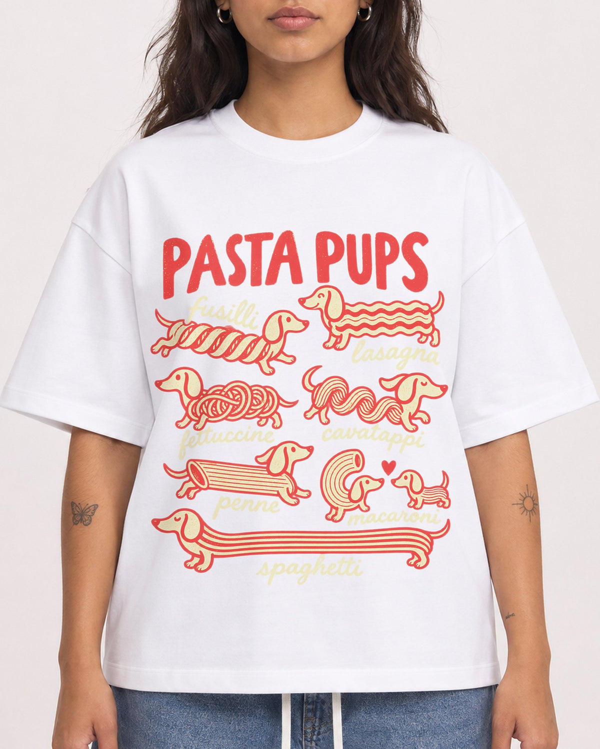 Mockup Boxy Heavyweight Tee White female close-up 06