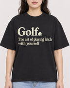 Mockup Boxy Heavyweight Tee Black female close-up 03