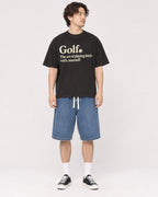 Mockup Boxy Heavyweight Tee Black male full-body 03