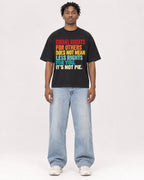 Mockup Boxy Heavyweight Tee Black male full-body 05