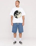 Mockup Boxy Heavyweight Tee White male full-body 18