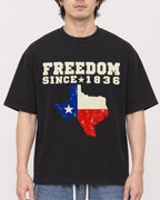 Mockup Boxy Heavyweight Tee Black male close-up 03