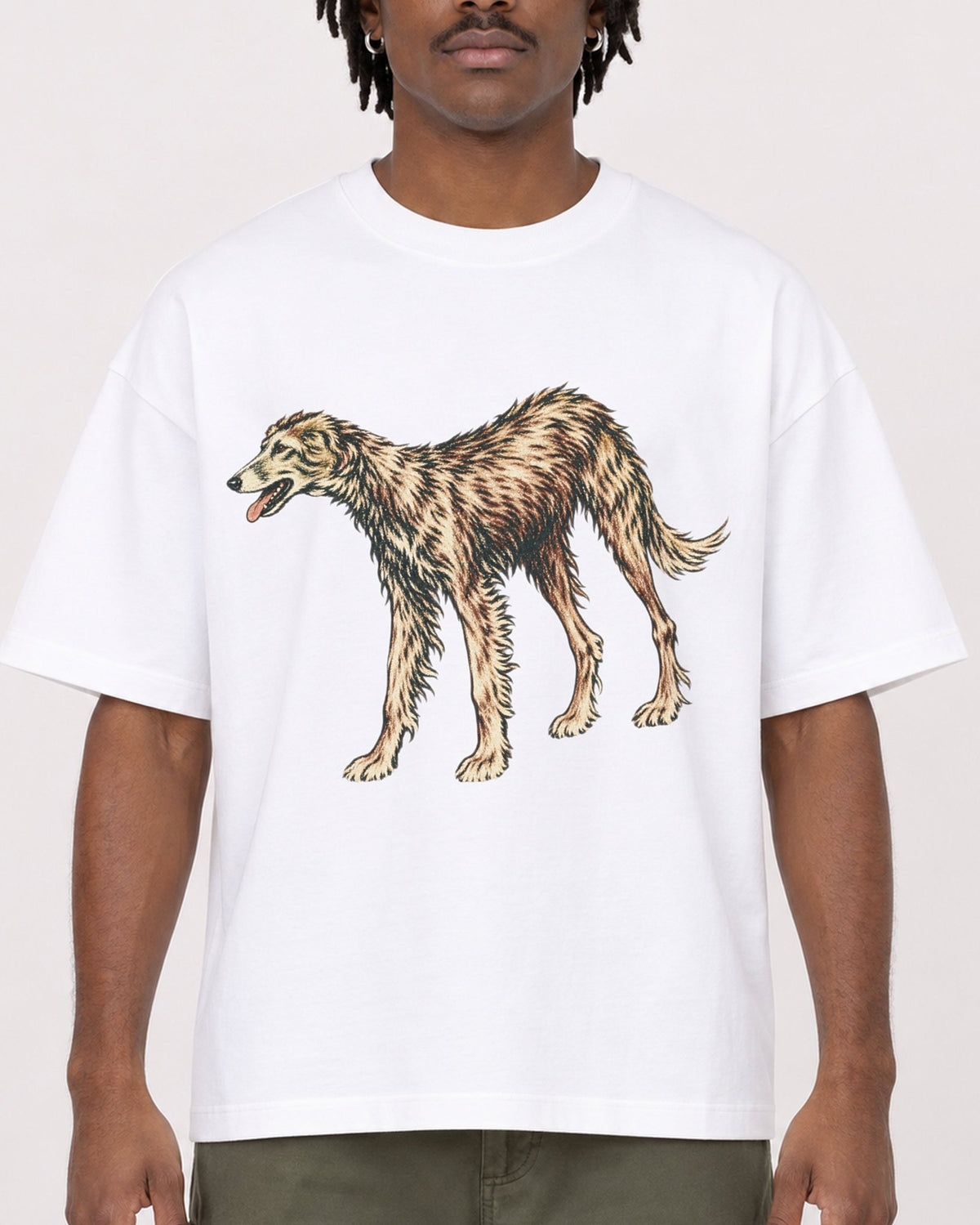 Mockup Boxy Heavyweight Tee White male close-up 04