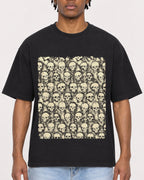 Mockup Boxy Heavyweight Tee Black male close-up 05