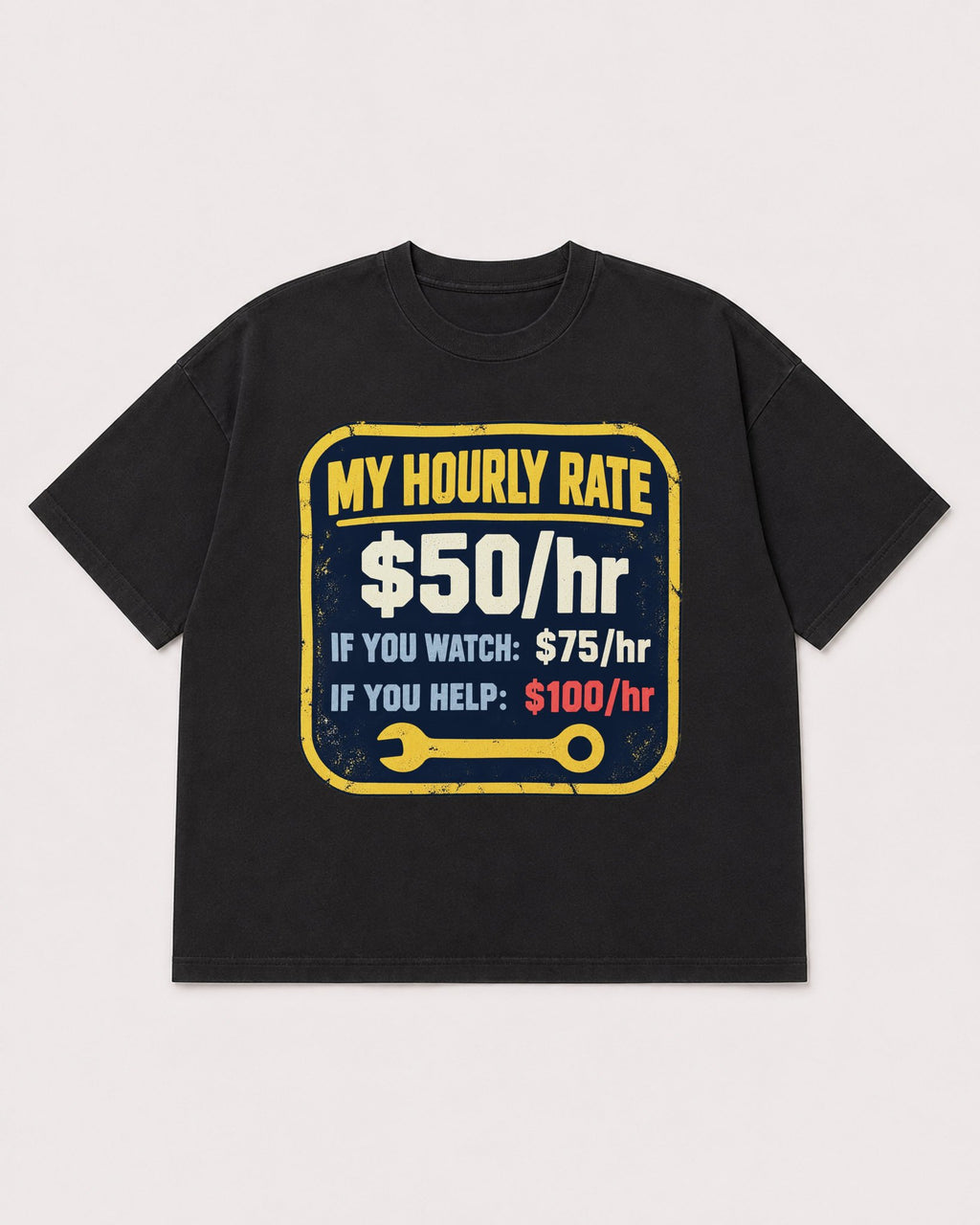 Mockup Boxy Heavyweight Tee Black product