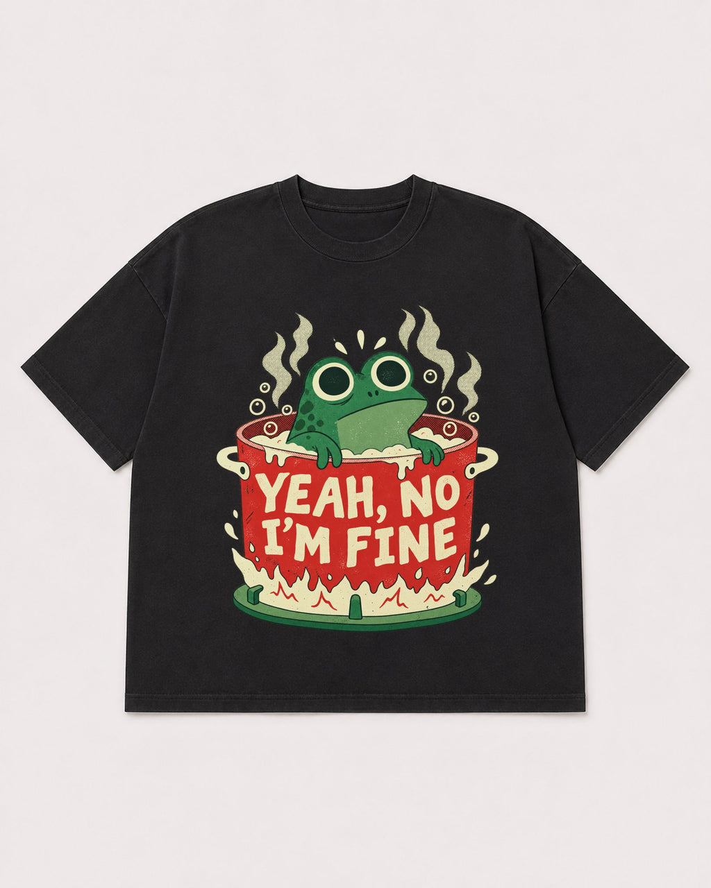 Mockup Boxy Heavyweight Tee Black product