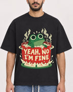 Mockup Boxy Heavyweight Tee Black male close-up 07