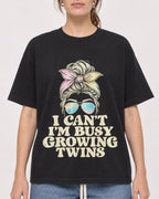 Mockup Boxy Heavyweight Tee Black female close-up 29