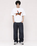 Mockup Boxy Heavyweight Tee White male full-body 11