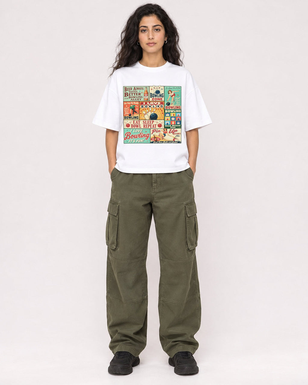 Mockup Boxy Heavyweight Tee White female full-body 07