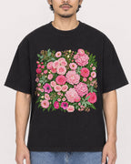 Mockup Boxy Heavyweight Tee Black male close-up 02
