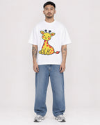 Mockup Boxy Heavyweight Tee White male full-body 12