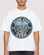 Mockup Boxy Heavyweight Tee White male close-up 10