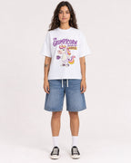 Mockup Boxy Heavyweight Tee White female full-body 06