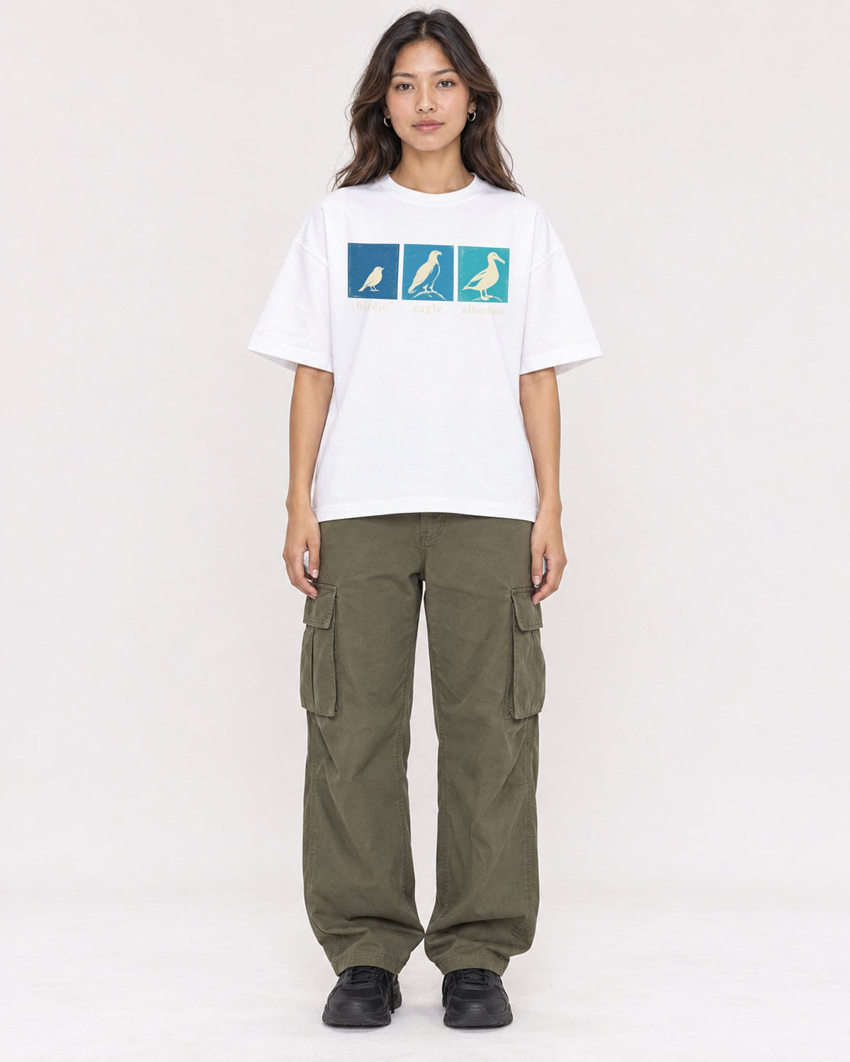 Mockup Boxy Heavyweight Tee White female full-body 02