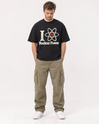 Mockup Boxy Heavyweight Tee Black male full-body 08