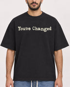 Mockup Boxy Heavyweight Tee Black male close-up 07